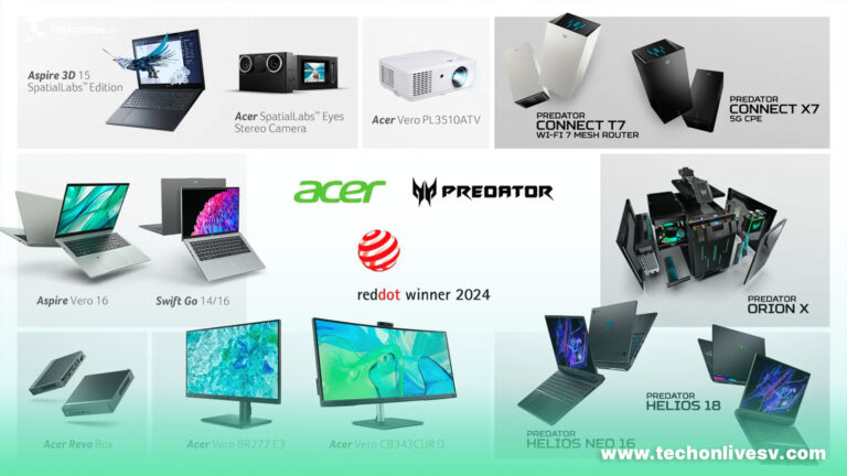 Los ganadores de Acer incluyen laptops, PC, conectividad y otros productos ecológicos, además de la nueva cámara estéreo SpatialLabs Eyes