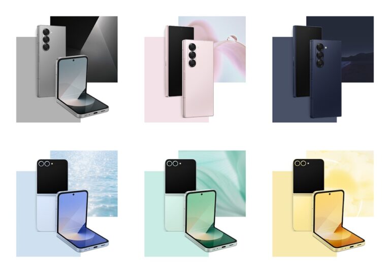 Los últimos foldables de Samsung exhiben un look exterior simple y sólido y una forma lineal, reconocible al instante. En ellos convergen modernidad y simplicidad, para ofrecer, entre otras ventajas diferenciadoras, confortable usabilidad. Lucen en colores vivos y sutiles