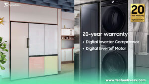 Las refrigeradoras de la línea Bespoke de Samsung Electronics cuentan con compresor Digital Inverter con 20 años de garantía, lo que suma durabilidad. Además, al activar el Modo AI Energy de la app Samsung SmartThings, economizas energía hasta 10%