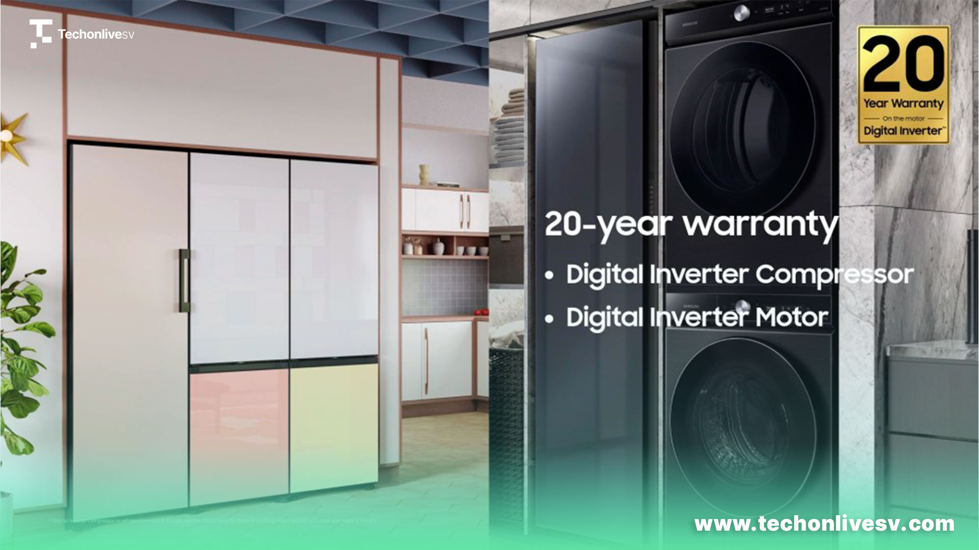 Las refrigeradoras de la línea Bespoke de Samsung Electronics cuentan con compresor Digital Inverter con 20 años de garantía, lo que suma durabilidad. Además, al activar el Modo AI Energy de la app Samsung SmartThings, economizas energía hasta 10%